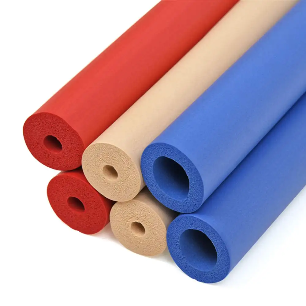 Custom flexible colourful NBR PVC rubber foam pipes EPE foam Insulation protect Tube