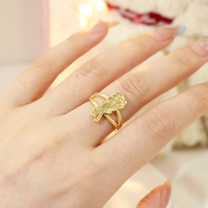 Gioielli all'ingrosso simpatico cartone animato anello in oro placcato in acciaio inox personaggio anello per ragazze gioielli personalizzati per le donne - Product Image 5