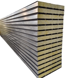 Panel sándwich de acero galvanizado PU núcleo de lana de roca EPS <span class=keywords><strong>para</strong></span> techo de pared edificio de fábrica <span class=keywords><strong>aislamiento</strong></span> <span class=keywords><strong>acústico</strong></span> <span class=keywords><strong>térmico</strong></span> - Product Image 1
