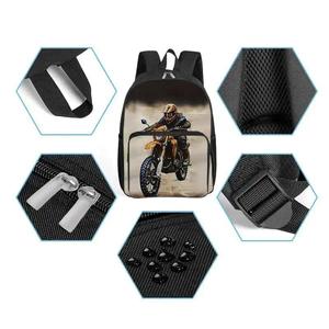 Sac à dos à motif moto avec poche avant carrée, fermeture éclair, grande capacité, en polyester, pour garçons/filles, <span class=keywords><strong>dessin</strong></span> <span class=keywords><strong>animé</strong></span> 3D, pour l'école <span class=keywords><strong>des</strong></span> enfants - Product Image 5