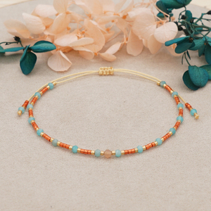 Bracelet Bohème <span class=keywords><strong>Femme</strong></span> 2026, Bracelet Perles Multicolores en Pierres Semi-Précieuses, Bijou Perlé Fait Main Réglable, Anniversaire - Product Image 5