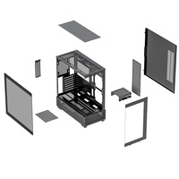 Étuis de PC de jeu Offres Spéciales étuis de PC de jeu tour moyenne avec ventilateurs RVB verre sur le panneau avant ordinateur de bureau