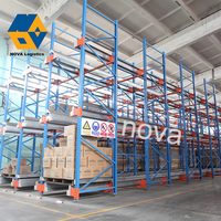 Système de rayonnage d'entrepôt de stockage automatique économe en énergie Supports industriels Rayonnage de navettes radio à palettes avec navettes bidirectionnelles pour voitures