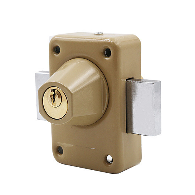 High Security Lock for Door Button Key Opening System 110 Mm Lever and 2 Turns 5 Security Point Keys Door Gate Lock Rim Lock