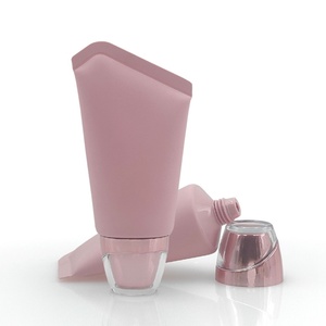Tube souple rose de 50 ml de haute qualité avec logo personnalisé et bouchon à vis vide pour emballage de produits de soin de la peau, nettoyant visage, crème corporelle, après-shampoing - Product Image 4
