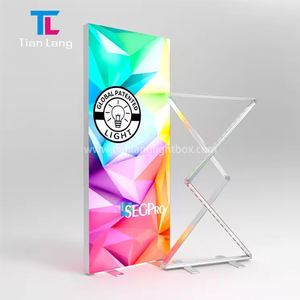 TianLang personalizado duradero aluminio SEG portátil LED Modular retroiluminado Pantalla de pared en forma de rectángulo reutilizable diseño de stand de feria - Product Image 5
