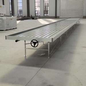 Table de culture hydroponique roulante pour serre agricole commerciale, avec plateau de culture à flux et reflux de 4 pieds pour pépinière et semis - Product Image 1