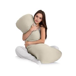 Oblong Throw Pillow Memory Foam Filled Medium Firmness Solid Color <b>For</b> Living Room Bedroom - Product Image 5