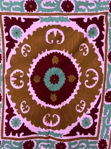 Vibe India Cotton Suzani Throw <b>Blanket</b> Embroidery Bedspread Uzbek Suzani Embroidery Wall Hanging Boho Home Decor Customized - Product Image 2