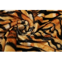 Vente chaude Tissu de canapé en velours personnalisé 100% polyester tricoté à motif animal imprimé tigre pour la tapisserie d'ameublement