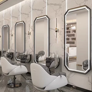 Factory Supply Modern Full Length Hair Beauty Spa Salon Furniture Hairdressing Equipment Barber Station Mirror With Led <b>Lights</b> - Product Image 3