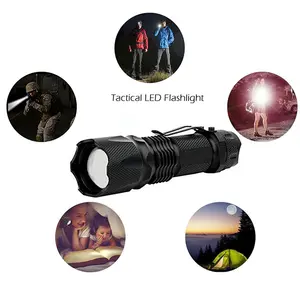 Atacado Grau Mini LED Lanterna Tática Zoom Clipe Tocha Luz 3 Modos Design Compacto Bolso Lanterna EDC