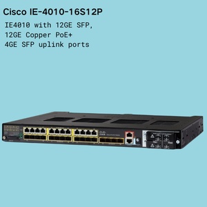 For Cisco IE-4010-16S12P Managed Industrial Ethernet <b>Switch</b> with 16 X SFP Ports 12 X <b>PoE</b>+ Ports QoS 128 Gbps VLAN Support - Product Image 2