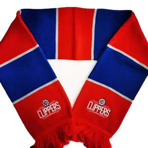 Free Sample 100% Polyester Football Soccer Spain Scarf for world cup Custom Winter Scarf