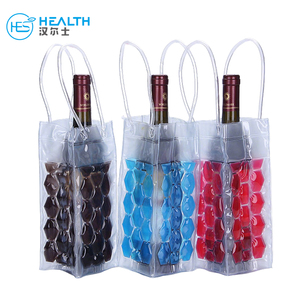 Sac isotherme en gel PVC transparent HANERSHI pour bouteille de vin, compresse chaude/froide, couleur personnalisable, respectueux de l'environnement, froid/chaud - Product Image 1