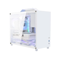 Boîtier d'ordinateur de jeu portable Fantasy WuKong Full Tower en alliage d'aluminium Micro ATX Mini ITX avec panneau latéral en verre et alimentation