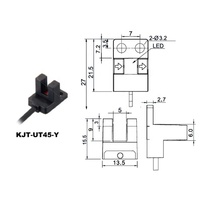 Sensor fotoeléctrico Fotocélula de haz pasante tipo microranura personalizado precio al por mayor