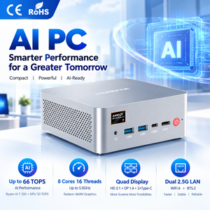 Mini PC <span class=keywords><strong>AMD</strong></span> <span class=keywords><strong>Ryzen</strong></span> AI <span class=keywords><strong>7</strong></span> 350 jusqu'à 66 TOPS, 96 Go DDR5, Radeon 860M, Mini-ordinateur de calcul IA OCuLink pour l'IA au bord - Product Image 1