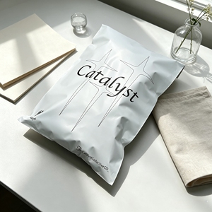 Wholesale Matte White Poly Mailer Bags Custom Black Logo Print Self Adhesive <b>Waterproof</b> Plastic Pouches for Clothes Packaging - Product Image 1