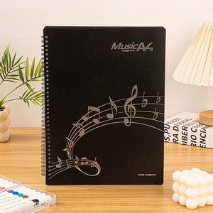 Wholesale A4 Coil‑bound Music Sheet <b>Folder</b> Transparent Page Protector Pocket Music Score Storage Book For Music School Students - Product Image 2