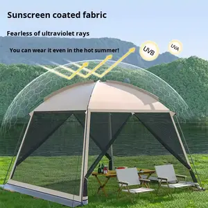 Familia gran espacio malla de protección solar UV dosel a prueba de techo Gazebo mosquitera playa <span class=keywords><strong>toldo</strong></span> al aire libre tiendas de campaña transpirables - Product Image 4