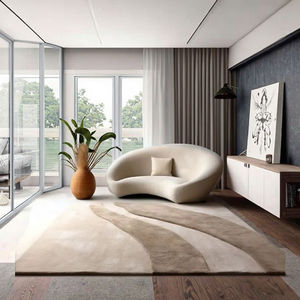 พรมขนแกะสีเบจทำมือกันลื่นกันน้ำได้สำหรับบ้านสำนักงานห้องนั่งเล่นห้องเด็กขนาดต่างๆ - Product Image 5