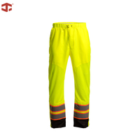 Pantalon de travail extérieur personnalisé JIADE haute visibilité en maille avec fermetures éclair latérales bidirectionnelles pour le personnel aéroportuaire et l'entretien des pistes en été chaud