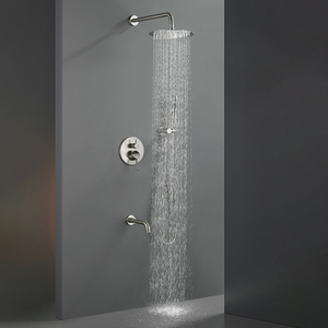 Set <span class=keywords><strong>Doccia</strong></span> a Pioggia Moderno per Bagno, Sistema Miscelatore con Soffione <span class=keywords><strong>Doccia</strong></span> Intelligente, Colonna <span class=keywords><strong>Doccia</strong></span> - Product Image 2