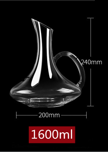 <span class=keywords><strong>Carafe</strong></span> à vin en cristal de 9,4 pouces avec bord biseauté, <span class=keywords><strong>carafe</strong></span> à vin rouge avec poignée, 1600 ml - Product Image 3