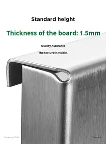 מכסה ניקוז לאמבטיה ולמטבח מודרני, עבה, מפלדת אל-חלד 201/304, נגד חולדות, נגד החלקה, עם תכונה קלה לניקוי. - Product Image 6