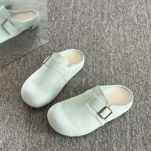 Zuecos Planos de Mujer con Punta Cerrada, Color Sólido, Gamuza Suave, Cómodos para Uso Diario - Product Image 3