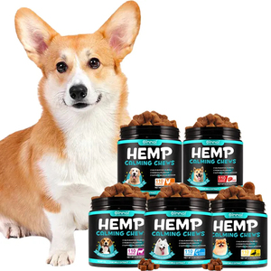 Oimmal 110 Mastiga Suave Dog <span class=keywords><strong>Hemp</strong></span> Calma Suporte Mastiga Snacks Suplemento Pet Food Calming Treats para Cães Separação Ansiedade Alívio - Product Image 6