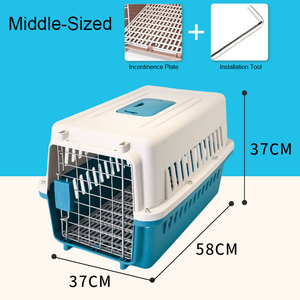 Outdoor Sportpet Design Airline Approved Wire Door Travel Carrier 58x38x35cm 4 Seasons Durable Portable <b>Plastic</b> <b>Dog</b> <b>Kennel</b> Pet - Product Image 3