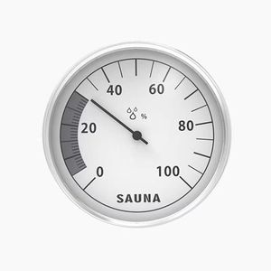 Gắn trên tường <span class=keywords><strong>Analog</strong></span> quay số phòng tắm hơi nhiệt kế và ẩm kế phòng spa pin miễn phí nhựa ẩm kế OEM/ODM hỗ trợ - Product Image 1