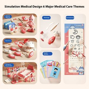 Ensemble de jeu de rôle Docteur pour enfants en plastique, petit kit avec stéthoscope, jouet de simulation de brossage des dents, pour visites chez le <span class=keywords><strong>médecin</strong></span> - Product Image 3