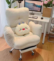 Moden Chaise de jeu Chaise d'ordinateur ergonomique confortable Home Office Live Streaming Nap Chair avec repose-jambes