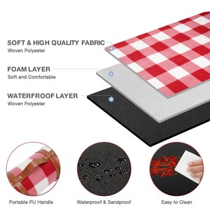 Esterilla de playa de lana gruesa con transportador, manta impermeable para picnic/camping, manta de picnic reciclada - Product Image 3