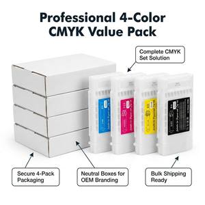 Cartouche d'encre pigmentée compatible Goosam 350ml T41F5 T41F2 T41F3 T41F4 pour imprimante Epson SureColor T3400 T5400 avec puce - Product Image 4