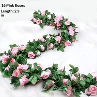YHM Guirlande de roses artificielles, plante verte, décoration pour tuyaux de climatisation, salon, modèle 110A gaufré