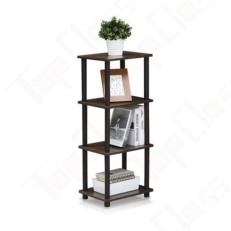 Modern Style Industrial Style Bookcase and Book Shelves Vintage Wood tube Bookshelf