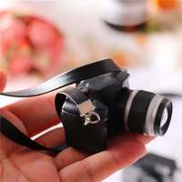 1:12 maison de poupée accessoires décoration Miniature mini poupée elfe caméra électrique caméra audible flashable avec sangle
