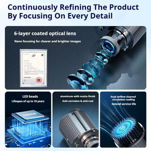 مصباح تحذير LED W مصباح أمان للمخازن مصباح Gobo مع تصنيف IP67 جهاز عرض شعار إسقاط الكلمة للإعلان - Product Image 4