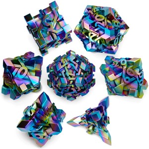Ayoyoe, nuevo cubo de Rubik, dados de Metal, juego de 7 piezas, dragón y juego de mesa subterráneo, personalización de dados de Metal - Product Image 3
