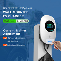Cargador Inteligente para Vehículos Eléctricos Tipo 2 de 7kW, Wallbox con OCPP para Estación de Carga Doméstica, Certificado CE, Cargador Rápido para Estacionamientos Comerciales