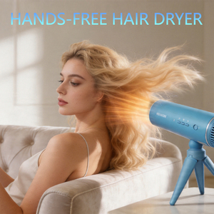 Sèche-cheveux ionique compact pliable haute vitesse 1200W pour professionnels occupés, usage hôtelier et en voyage - Product Image 2