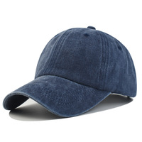 Casquette de baseball vintage lavée, chapeau à visière incurvée unie pour hommes et femmes, broderie et impression de logo personnalisés disponibles