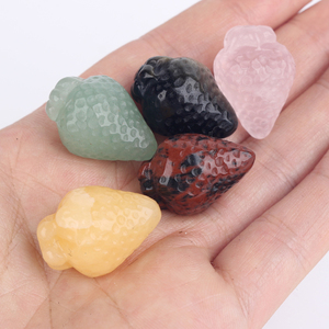 Venta al por Mayor de Cristales Naturales Tallados a Mano, Mini Figuras de Animales de Cuarzo Rosa para Sanación - Product Image 4