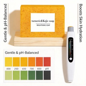 Jabón Aclarante de Cúrcuma, Limón y Ácido Kójico, Jabón Exfoliante para Manchas Oscuras y Tono de Piel Uniforme - Product Image 4