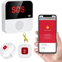 ANGUS Tuya Système d'Appel Sans Fil Intelligent, Bracelets de Volontaire pour Personnes Âgées, Bouton d'Urgence SOS, Alarme Personnelle pour Patients