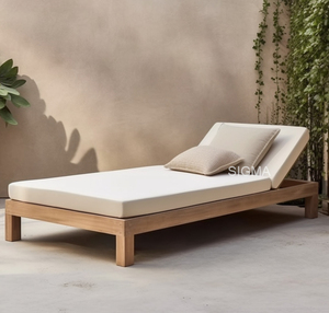Tumbona Moderna de Lujo Ecológica para Exteriores, Muebles de Jardín para Hotel y <span class=keywords><strong>Piscina</strong></span>, Fabricada en Madera de Teca Sólida, Nueva Colección 2026 - Product Image 3